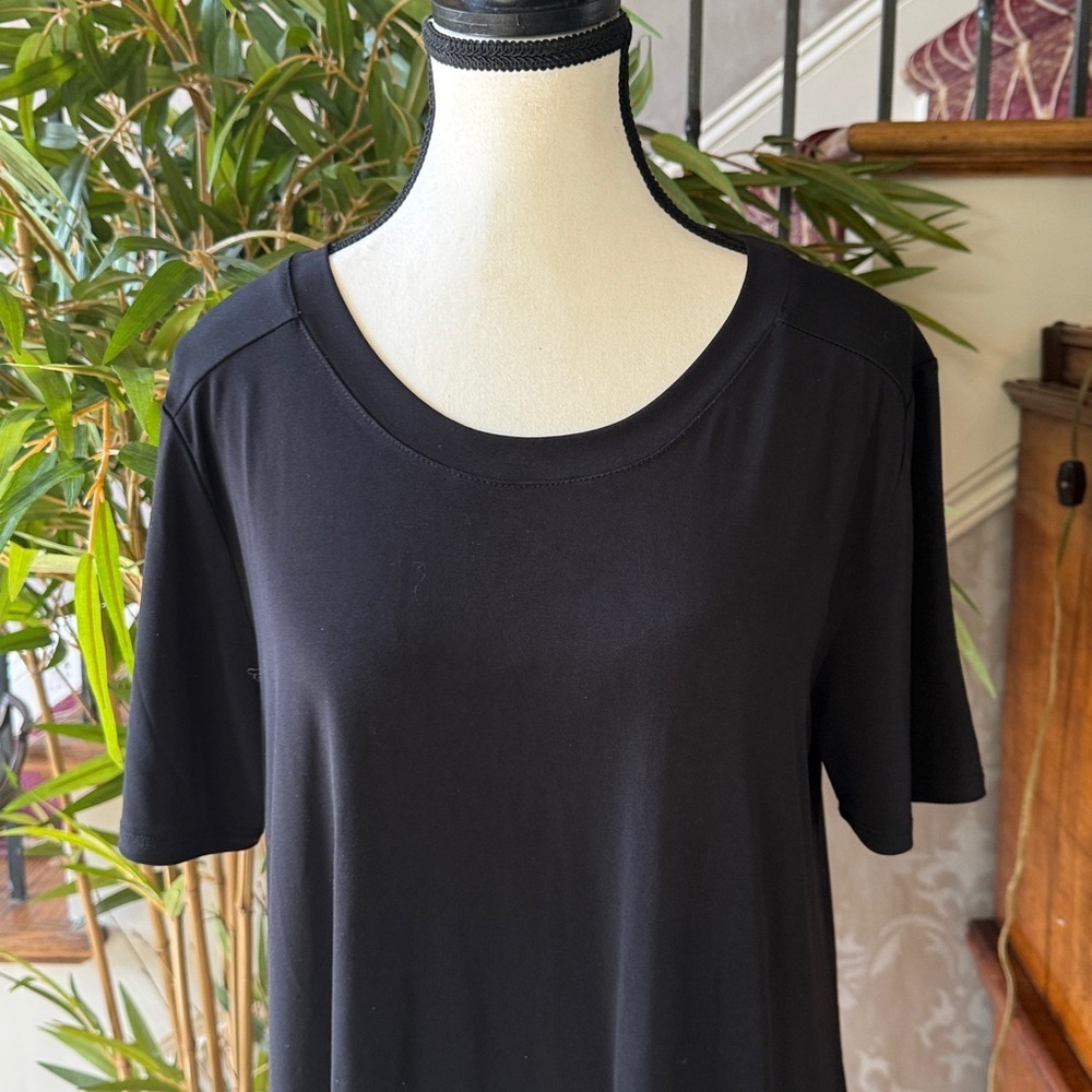 WORKSHOP ladies, Black large crewneck dress short sleeve excellent condition - Picture 5 of 9